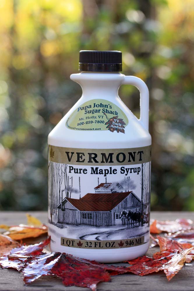 Maple Syrup Jug Quart Papa John's Sugar Shack
