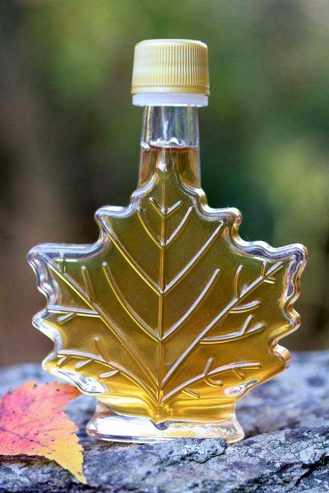 Maple Leaf Shaped Glass Bottle