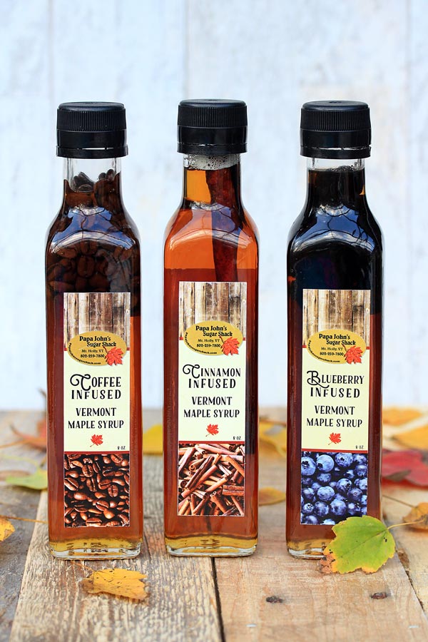 Infused Maple Syrup Trio Papa John's Sugar Shack